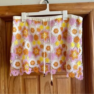 Zara boho embroidery skirt